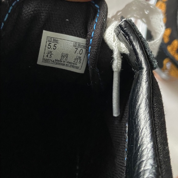 Vans Day of the Dead Dia de los Muertos Black Skater Shoes 7 EUC - Picture 6 of 7